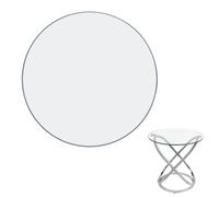GSKDZG Plateau De Table Rond en Verre Trempé De 6mm D'épaisseur, Protecteur De Table De Remplacement Transparent pour Tables De Salle À Manger Tables Basses(380mm (15in))
