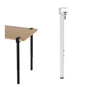 GSKFXJ 60-95cm Pieds De Bureau Réglables en Hauteur, Pieds De Serrage De Table pour Meubles De Bricolage, Pieds De Bureau De Salle À Manger en Forme De F, Aucun Poinçonnage Requis(White,1 Pcs)