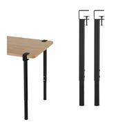 GSKFXJ 60-95cm Pieds De Bureau Réglables en Hauteur, Pieds De Serrage De Table pour Meubles De Bricolage, Pieds De Bureau De Salle À Manger en Forme De F, Aucun Poinçonnage Requis(Black,2 Pcs)