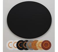 GSKFXJ 80cm 90cm 100cm Plateau Tournant Lazy Susan en Bois, Grand Plateau Rotatif De Table, Plateau Tournant De Salle À Manger À Domicile, Rond Plateau De Service(Black,60cm/24in)
