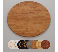 GSKFXJ 80cm 90cm 100cm Plateau Tournant Lazy Susan en Bois, Grand Plateau Rotatif De Table, Plateau Tournant De Salle À Manger À Domicile, Rond Plateau De Service(Golden Oak,100cm/40in)