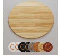 GSKFXJ 80cm 90cm 100cm Plateau Tournant Lazy Susan en Bois, Grand Plateau Rotatif De Table, Plateau Tournant De Salle À Manger À Domicile, Rond Plateau De Service(Wood,100cm/40in)