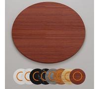 GSKFXJ 80cm 90cm 100cm Plateau Tournant Lazy Susan en Bois, Grand Plateau Rotatif De Table, Plateau Tournant De Salle À Manger À Domicile, Rond Plateau De Service(Teak,80cm/32in)