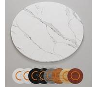 GSKFXJ 80cm 90cm 100cm Plateau Tournant Lazy Susan en Bois, Grand Plateau Rotatif De Table, Plateau Tournant De Salle À Manger À Domicile, Rond Plateau De Service(Marble,70cm/28in)