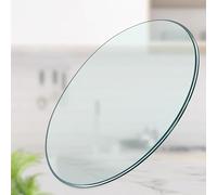 GSKFXJ 80cm Plateau De Table Rond De Verre Trempé, Dessus De Table De Verre Résistant Aux Chocs, Plateau De Remplacement pour Tables De Salon(90CM(35.4in))