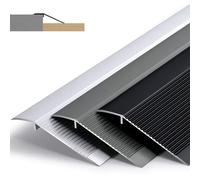 GSKFXJ Barre De Seuil 10cm Bande De Transition De Plancher en Aluminium, Rampes De Seuil De Sol Rattrapage De Niveau pour Sol Irrégulier/Bords Tapis(Grey)