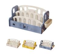 GSKFXJ Bibliothèque De Bureau À 3 Couches Petite, Etagere Rangement De Enfants, Étagère De Bureau Polyvalente pour Livres Enfants(Blue)