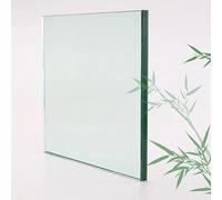 GSKFXJ Dessus De Table Carré en Verre Trempé, 60x60cm Plateau De Table Vitre Clair, Vitre Plaque De Remplacement Table Basse avec Bords Polis(60x60cm/24x24in)