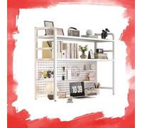 GSKFXJ Étagère De Bureau De Métal pour Ordinateur, Bibliothèque De Bureau avec Organisateur, Étagère Rangement pour Livres,Magazines(3-Tier 55 * 20 * 98cm)