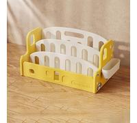 GSKFXJ Étagère De Bureau pour Enfants, Bibliothèque avec Organisateur À 3 Couches, Étagère D'affichage De Rangement pour Salon/Chambre À Coucher(Yellow)