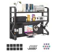 GSKFXJ Étagère De Bureau pour Ordinateur, Bibliothèque Rangement De Bureau en Métallique, Bibliothèque Présentoir pour CD,Magazines,dortoir(3-Tier 55 * 25 * 99cm)