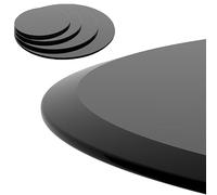 GSKFXJ Plateau De Table Rond en Verre, 50cm Dessus De Table Transparent en Verre Trempé, 6mm Épaisseur, Vitre Plaque pour Table Basse/Table De Canapé(58CM(23IN))