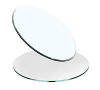 GSKFXJ Plateau Rond De Table De Verre Trempé 70cm 80cm Vitre Plaque Transparent pour Table De Salle À Manger, Plan De Table De Remplacement Robuste(90CM(35IN))