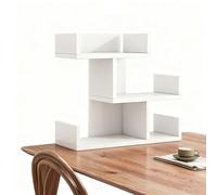 GSKFXJ Rangement Etagere De Bureau en Bois, Étagère À Poser sur Bureau, Bibliothèque Rangement Polyvalente pour Livres/Magazines/CD(White,40 * 18 * 40cm/16 * 7 * 16in)
