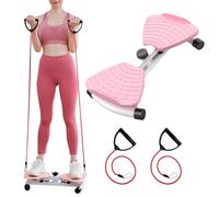 GSKJJT Appareil De Sport Fitness a La Maison Twist Disque avec Bandes De Résistance Planche D'exercices De Torsion pour Massage des Pieds Perte De Poids(Color:Rose)