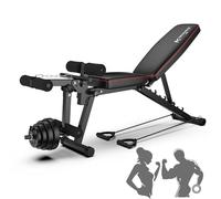 GSKJJT Banc de Musculation Dos Réglable avec 5 Positions Ajustables & 2 Sangles D'Entraînement Banc de Musculation Multifonction 200Kg Capacité de Poids