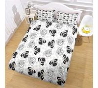 GSKOQD 3D Avatar De Chiot Animal Parure De Lit en Microfibre De Housses De Couette 220X240Cm Adulte 3 Pcs Ensemble De Housse De Couette 2 Personnes avec Fermeture Éclair & 2 Taies d'oreiller