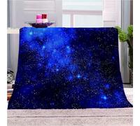 GSKOQD Couverture Polaire en Microfibre Paysage Bleu Ciel Étoilé 3D Imprimée Douce Fluffy Flanelle Couverture De Lit Plaid Canapé Convient Adultes Et Enfants Rester Chaud en Hiver 150X200Cm