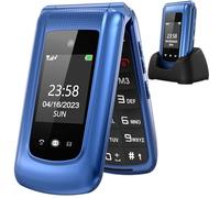 GSM Téléphone Portable Senior Clapet Débloqué avec Grandes Touches,Big Volume Bouton SOS,Basique Telephone Mobile pour Personne Agée (Bleu)