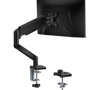 Gsmp001N Support De Moniteur À Ressort À Gaz Pour Écrans De 17 À 34"", Écrans D'Ordinateur Réglables Jusqu'À 12 Kg, Avec Pince Et Base À ?illets, Trous De Montage De 75 Et 100 Mm (Gsmp001N), Noir