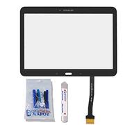 gsmschermkapot pour Samsung Galaxy Tab 4 10.1 SM-T530 T531 T535 Blanc écran Tactile Digitizer Panneau de Rechange + Adhésif préinstallé avec kit d'outils Noir