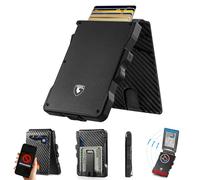 GSOIAX Portefeuille pour homme, portefeuille à deux volets en aluminium avec blocage RFID, porte-cartes de crédit pour 8 à 13 cartes pour homme