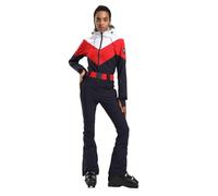 GSOU SNOW Combinaison de Ski Femme, Une Pièce Multiples Poches à Capuche Imperméable Coupe-vent Respirante Chaude