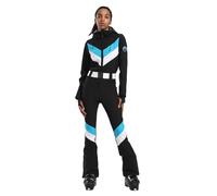 GSOU SNOW Combinaison de Ski Femme, Une Pièce Multiples Poches à Capuche Imperméable Coupe-vent Respirante Chaude