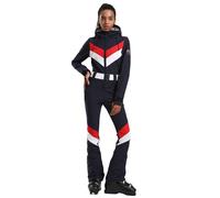 GSOU SNOW Combinaison de Ski Femme, Une Pièce Multiples Poches à Capuche Imperméable Coupe-vent Respirante Chaude