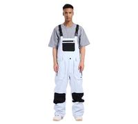 GSOU SNOW Salopette de Ski Homme Imperméable Coupe-Vent Pantalon de Neige | 15K Imperméable, Coupe Décontractée avec Renforts aux Genoux, Guêtres Élastiques, Bretelles Réglables, Ventilation de Cuisse