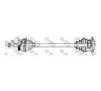 GSP 261122 Arbre de transmission | Compatible avec: AUDI A4 B5, A4 B5 Avant, SKODA SUPERB I, VW PASSAT B5, PASSAT B5 Variant, PASSAT B5.5, PASSAT B5.5 Variant