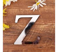 Gspirit 3D DIY Lettres Alphabet Décoratives Argent, Créatif Acrylique Surface du Miroir Alphabet 26 Lettres Autocollant Mural Fête de la Décoration de la Maison