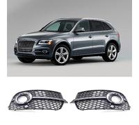 GSRECY Paire de grilles de pare-chocs avant droit et gauche, grille de ventilation compatible avec Audi Q5 S Line 2013-2017 (finition chromée)
