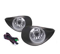 GSRECY Yaris 2006-2008 2 portes Hatchback 12 V 55 W H11 Ampoule halogène transparente feux de brouillard + grille noire + faisceau de câbles interrupteur