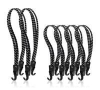Gsrhzd Tendeurs Elastique avec Crochets, 6 Pièces Tendeur Velo, Sangle Elastique avec Crochet, Sangle Bagage, Sangle de Casque, pour Moto Fixation de Casque Bagages Sac(60CMx4＋90CMx2)