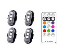 Gsrimgratoe 4PCS Voyant de Signalisation LED pour Moto Mini Voyant de Signalisation Universel Drone avec Lumière Stroboscopique Contrôleur Indicateur Un 8 Couleurs