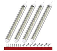 Gsrimgratoe Lot de 4 barres lumineuses LED d'intérieur 120 LED 1200 W avec interrupteur marche/arrêt, pour camion, camionnette, caravane, remorque, voiture