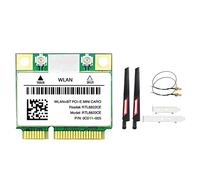 Gsrimgratoe RTL8822CE Carte WiFi + Kit d'antenne 1200Mbps 2.4G+5Ghz 802.11AC Rouge Mini PCIe BT 5.0 Support Laptop/PC/11