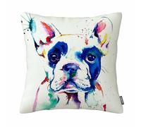 GSRONY Housse de coussin motif chien art aquarelle taie d'oreiller décoration intérieure 45,7 x 45,7 cm