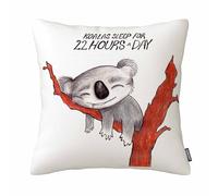 GSRONY Housse de coussin motif koala endormi - 45,7 x 45,7 cm