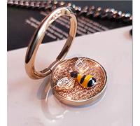 GSRYPC Anneau de Support pour téléphone Portable Motif Abeille - Diamant Brillant - Rotation à 360° - Béquille arrière Compatible avec iPhone 13 Pro Max, Samsung S21 et iPhone 12 (doré)