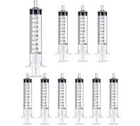 GSSFASHION Lot de 10 seringues de 10 ml/10 cc sans aiguille pour l'artisanat, l'alimentation des animaux domestiques, l'industrie et la science (10 ml)