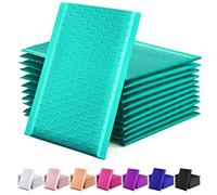 GSSUSA #000#000 Lot de 50 enveloppes à bulles en polyéthylène auto-adhésives pour envoi postal, 10,2 x 20,3 cm, bleu sarcelle