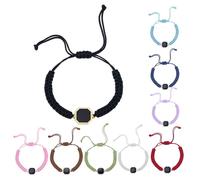 GSTFY Bracelet avec photo personnalisée avec image à l'intérieur - Activation par la chaleur - Texte gravé personnalisé - Bracelets tressés réglables - Cadeaux d'anniversaire de Saint-Valentin pour
