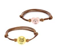 GSTFY Bracelet réglable en polyuréthane avec breloque en forme de cœur et texte gravés - Cadeau pour les amoureux des animaux domestiques - Pour homme et femme
