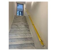 GSUNLEO Kit de Rampe d'escalier Personnalisable en Acrylique Transparent - Longueur de 1,6 pi à 20 pi avec Supports argentés for Une Utilisation intérieure et extérieure(Yellow,220cm(7.2ft))