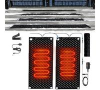 GSUNLEO Tapis de déneigement - Tapis d'extérieur antidérapant en Caoutchouc de qualité supérieure for Le déneigement et la Fonte des Glaces en Hiver - for toits, escaliers et Portes(25.4x90cmx2Pcs)