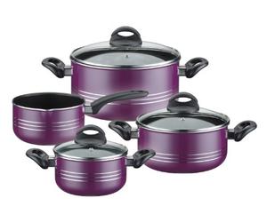 GSW 158107 MILANO COLOR Batterie de cuisine 4 pièces Violet