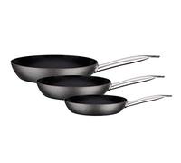 GSW 166652 Avanti Lot de 3 poêles en acier inoxydable carbone Noir