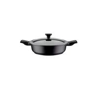 Poele a frire 28 cm Easy Click en aluminium et plastique avec couvercle en verre - GSW - 167833 - Noir